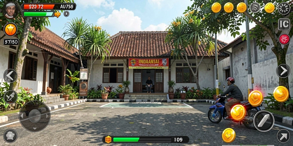 Fitur interaktif untuk berbagi pencapaian.